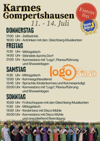 Kirmes Gompertshausen 2024 Plakat