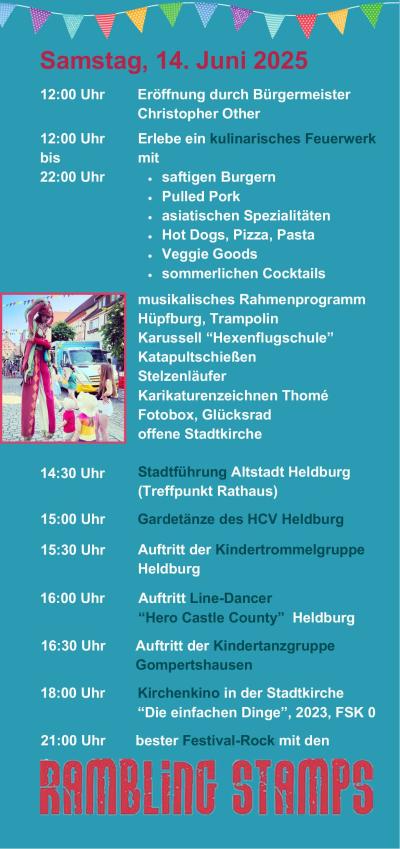 Programm Stadtfest Food Truck Festival Heldburg 2025 Seite 2