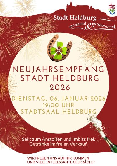 Plakat Neujahrsempfang Stadt Heldburg am 06.01.2026