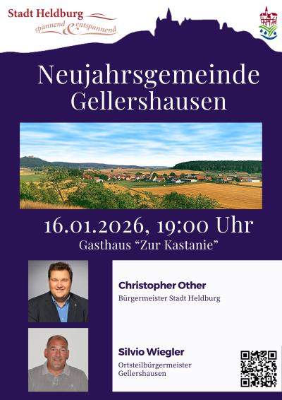 Plakat Neujahrsgemeinde Gellershausen 2026