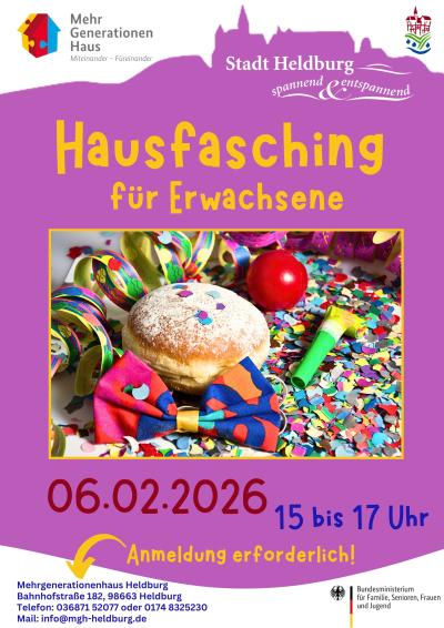 Plakat Hausfasching MGH Heldburg 20022026